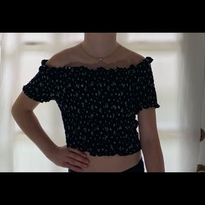 off the shoulder crop top